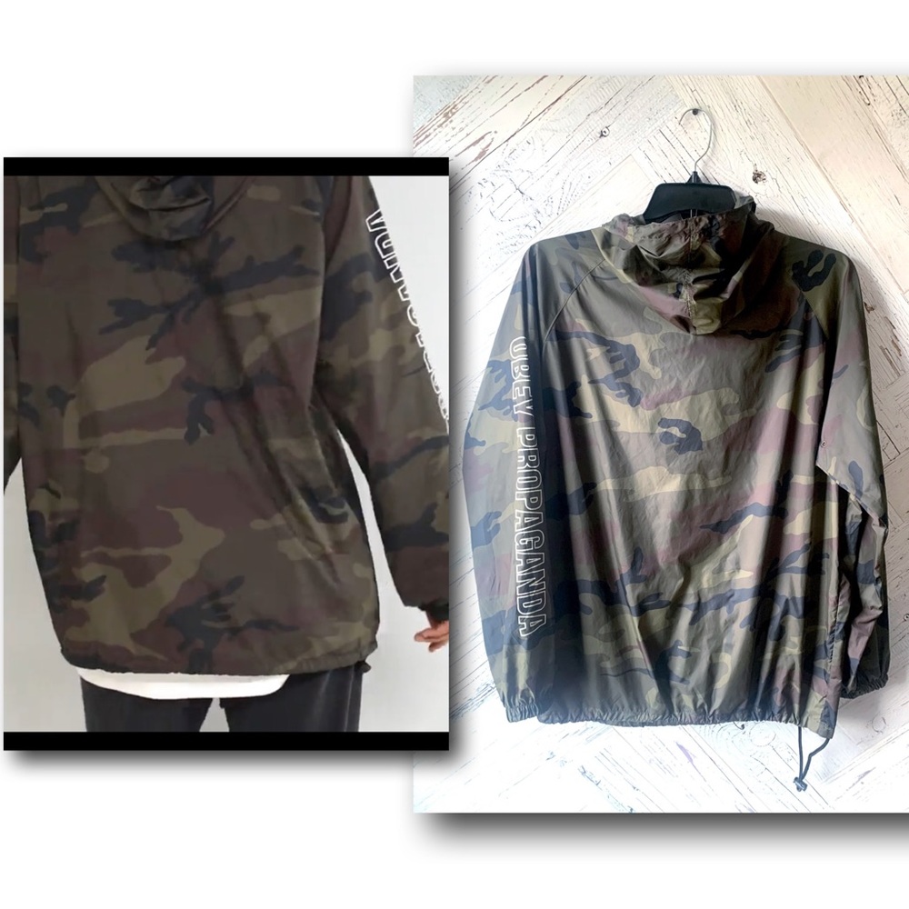 Obey Propaganda Nylon Hooded Pullover Jacket ASOS - Picture 3 of 16